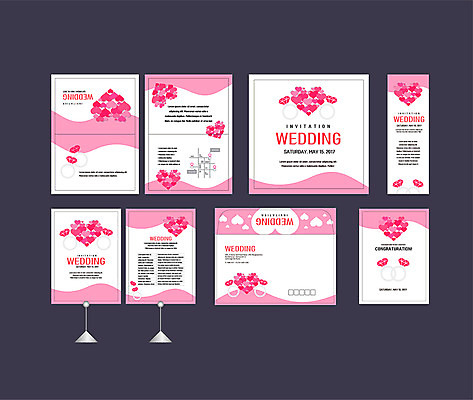 템플릿 배너템플릿 분홍색 결혼 이벤트 사람없음 세트 현수막 하트 반지 전단 결혼반지 엽서 초대장 약도 소봉투 행사세트 행사템플릿 AI파일 모양 배너 컬러 지도 장신구 편지봉투 카드_감사 편지 홍보물 파일형식 벡터
