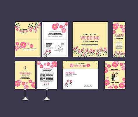 템플릿 배너템플릿 꽃 신부 신랑 결혼 이벤트 사람없음 세트 현수막 전단 청첩장 엽서 초대장 약도 소봉투 행사세트 행사템플릿 AI파일 식물 배너 지도 편지봉투 카드_감사 편지 홍보물 파일형식 벡터