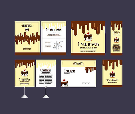 템플릿 배너템플릿 이벤트 사람없음 세트 케이크 현수막 생일 전단 엽서 초대장 약도 돌잔치 첫돌 초코시럽 소봉투 행사세트 행사템플릿 AI파일 배너 기념일 지도 디저트 편지봉투 카드_감사 초콜릿 돌_생일 편지 홍보물 시럽 파일형식 벡터