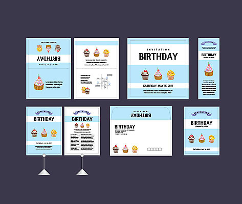 템플릿 배너템플릿 이벤트 사람없음 세트 현수막 생일 컵케이크 전단 엽서 초대장 머핀 약도 소봉투 행사세트 행사템플릿 AI파일 배너 기념일 빵 지도 편지봉투 카드_감사 케이크 편지 홍보물 파일형식 벡터