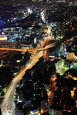 포토 JPG 도로 야경 모션 자동차 한국 빌딩 사람없음 야외 도시 고가도로 도심 국내포토 아시아 길 육상교통 교통시설 건물 고속도로 야간 파일형식 풍경_경치