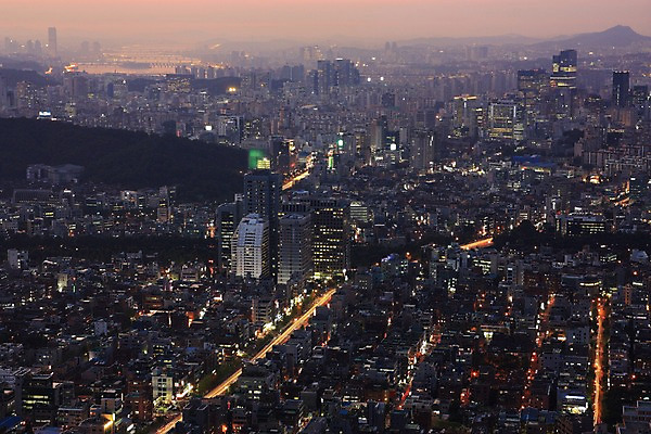 포토 JPG 야경 산 한국 빌딩 사람없음 야외 일몰 도시 도심 국내포토 아시아 건물 노을 야간 파일형식 풍경_경치