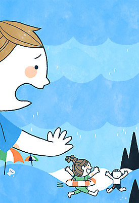 전신 PSD 여자 남자 어린이 바다 일러스트 날씨 안전 상반신 세명 여름 여름휴가 바캉스 파라솔 비 안전수칙 규칙 튜브 국내일러스트 자연요소 계절 휴가 사람 파일형식 여름_계절