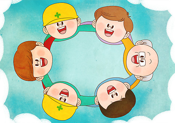 PSD 노년 남자 일러스트 하늘 어깨동무 협력 노동자 직장 정장 여러명 상반신 성인 화합 노사화합 노사관계 근로자의날 국내일러스트 직업 옷 기념일 포즈 다수 회사 비즈니스 사람 파일형식