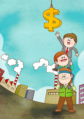 전신 PSD 남자 일러스트 공장 하늘 협력 노동자 직장 정장 성인 건물 세명 달러 화폐기호 목말 화합 노사화합 노사관계 국내일러스트 직업 건축물 기호 옷 돈 회사 비즈니스 공업 모션 사람 화폐 파일형식