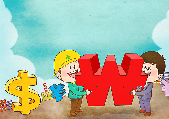 전신 PSD 남자 일러스트 공장 하늘 협력 노동자 직장 정장 성인 두명 건물 달러 원화 화폐기호 엔 화합 노사화합 노사관계 국내일러스트 직업 건축물 기호 옷 돈 회사 비즈니스 공업 사람 화폐 파일형식