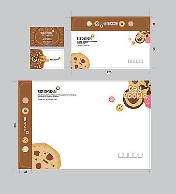 템플릿 명함 명함템플릿 서류봉투 편지봉투 사람없음 세트 쿠키 과자 도넛 패키지 봉투템플릿 우편봉투 비즈디자인 봉투디자인 이미지템플릿 AI파일 디저트 봉투 편지 우편물 파일형식 벡터