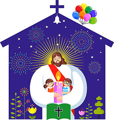 나무 여자 남자 꽃 별 기독교 종교 어린이 일러스트 촛불 안기 불꽃놀이 여름방학 성인 세명 교회 성경 종 예수 풍선 여름성경학교 국내일러스트 AI파일 자연요소 식물 초 종교용품 종교건축 모션 놀이 방학 사람 건물 신_종교 성경학교 파일형식 벡터 여름_계절