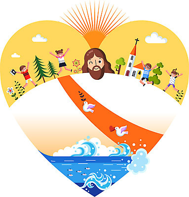 전신 나무 구름 여자 남자 기독교 종교 어린이 파도 바다 일러스트 조류 나뭇잎 여름방학 어류 여러명 상반신 성인 태양 교회 하트 예수 여름성경학교 국내일러스트 AI파일 자연요소 모양 식물 동물 다수 잎 종교건축 방학 사람 건물 수중동물 신_종교 성경학교 파일형식 벡터 여름_계절