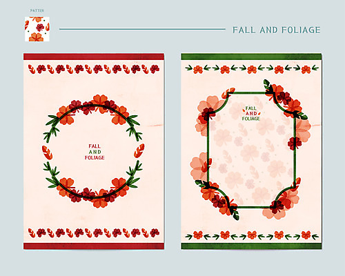 꽃 백그라운드 잎 일러스트 프레임 사람없음 가을 편지지 프레임일러스트 가을배경 국내일러스트 AI파일 식물 계절 편지 파일형식 벡터 가을_계절