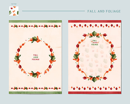 꽃 백그라운드 잎 일러스트 프레임 사람없음 가을 편지지 프레임일러스트 가을배경 국내일러스트 AI파일 식물 계절 편지 파일형식 벡터 가을_계절