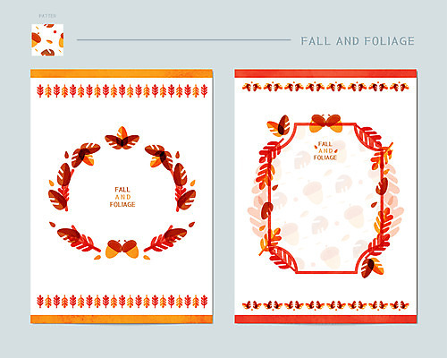 백그라운드 낙엽 잎 일러스트 프레임 사람없음 가을 편지지 도토리 프레임일러스트 가을배경 국내일러스트 AI파일 식물 계절 견과류 편지 파일형식 벡터 가을_계절
