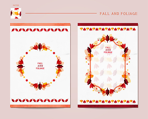 꽃 백그라운드 잎 일러스트 프레임 사람없음 가을 편지지 은행잎 프레임일러스트 가을배경 국내일러스트 AI파일 식물 계절 편지 파일형식 벡터 가을_계절