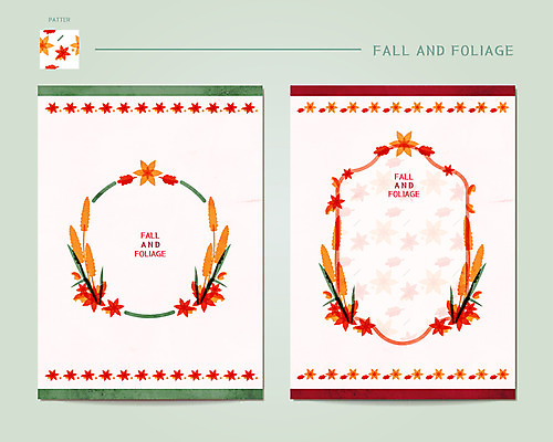 백그라운드 단풍 낙엽 일러스트 프레임 사람없음 가을 편지지 수수 프레임일러스트 가을배경 국내일러스트 AI파일 계절 잎 편지 파일형식 벡터 가을_계절