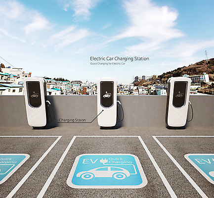 주간 PSD 편집 편집이미지 사람없음 야외 3D 그린에너지 디지털합성 합성 주차장 충전 전기자동차 충전소 편집3D 자연요소 자동차 에너지 파일형식