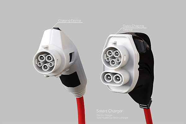 PSD 편집 편집이미지 사람없음 3D 그린에너지 플러그 전기에너지 디지털합성 합성 전기자동차 충전기 편집3D 자동차 기계 에너지 충전 파일형식