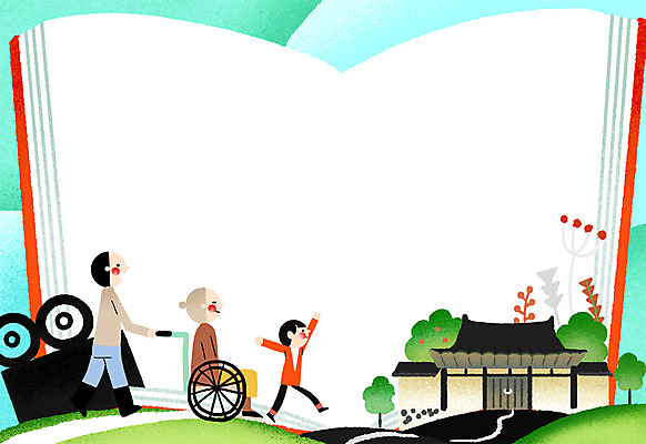 전신 PSD 나무 여자 노년 남자 문화 일러스트 한옥 프레임 성인 책 세명 영화 프레임일러스트 문화의날 국내일러스트 식물 한국전통 고건축 문화예술 사람 파일형식 법정기념일