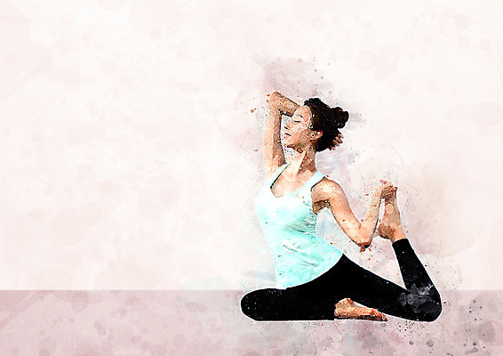 전신 PSD 여자 일러스트 요가 수채화 한명 성인 운동복 운동 번짐 성인여자한명만 국내일러스트 1 웰빙 옷 건강 사람 여자한명만 성인여자만 파일형식 효과