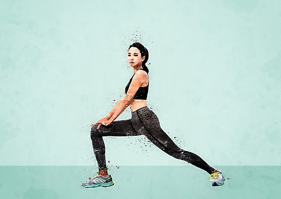 전신 PSD 여자 일러스트 수채화 한명 서기 성인 운동복 운동 스트레칭 번짐 성인여자한명만 국내일러스트 1 옷 모션 건강 사람 여자한명만 성인여자만 파일형식 효과