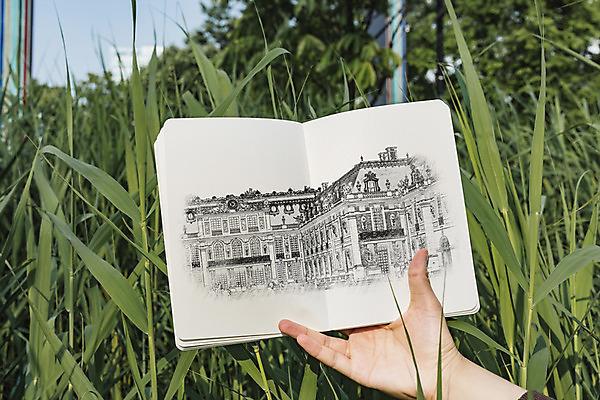 PSD 편집이미지 건축물 손 나뭇잎 한손 들기 신체부위 공책 스케치 스케치북 드로잉 목업 이미지편집 건축 잎 모션 문구용품 학용품 미술 사람 파일형식