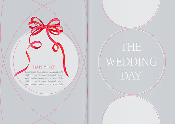 템플릿 기념일 리본 결혼 카드템플릿 사람없음 원형 청첩장 초대장 축하카드 이미지템플릿 AI파일 도형 카드_감사 이벤트 파일형식 벡터