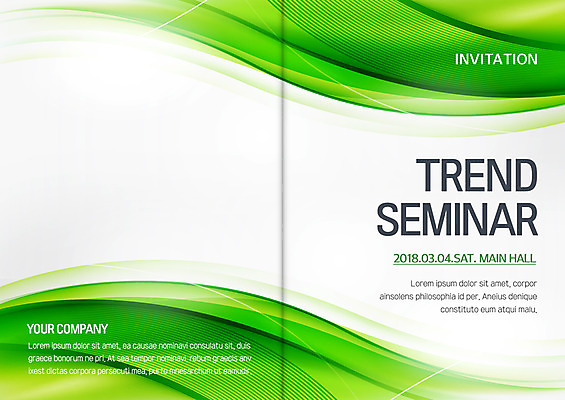 PSD 템플릿 물결 카드템플릿 사람없음 그래픽 초록색 유행 초대장 세미나 이미지템플릿 컬러 카드_감사 파일형식