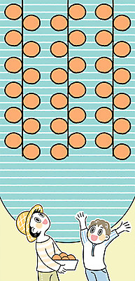 PSD 여자 남자 어린이 일러스트 감 상반신 성인 두명 축제 가을 홍시 국내일러스트 계절 과일 사람 파일형식