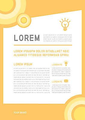 템플릿 내지 전구 사람없음 노란색 원형 프레젠테이션 문서템플릿 서식 레이아웃 문서 제안서 이미지템플릿 AI파일 도형 컬러 파일형식 벡터