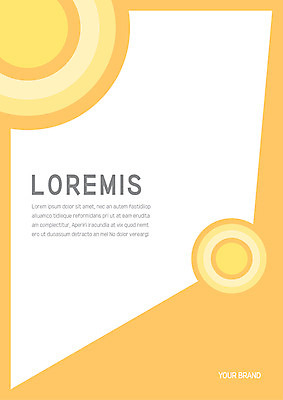 템플릿 표지 사람없음 노란색 원형 프레젠테이션 문서템플릿 서식 레이아웃 문서 제안서 이미지템플릿 AI파일 도형 컬러 파일형식 벡터