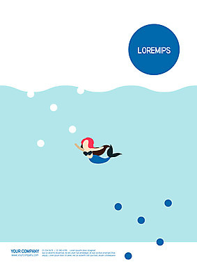 템플릿 여자 표지 물결 한명 원형 프레젠테이션 문서템플릿 서식 레이아웃 문서 제안서 인어 이미지템플릿 AI파일 도형 1 사람 파일형식 벡터