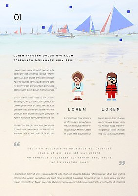 템플릿 남자 내지 바다 요트 두명 프레젠테이션 문서템플릿 서식 레이아웃 문서 제안서 스노클링용품 이미지템플릿 AI파일 스포츠용품 배_교통 사람 스노클링 파일형식 벡터