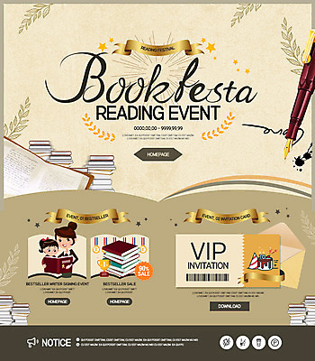 PSD 템플릿 여자 어린이 웹템플릿 나뭇잎 이벤트페이지 들기 앉기 이벤트 상반신 성인 두명 책 독서 펜 축제 쿠폰 초대장 이미지템플릿 잎 모션 카드_감사 사람 필기구 페이지 파일형식