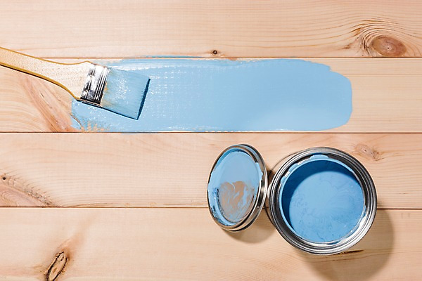 포토 JPG 하늘색 사람없음 목재 인테리어 하이앵글 페인트 페인트통 페인트붓 DIY 셀프 국내포토 나무 디자인 뷰포인트 재료 통 취미 파란색 붓 파일형식