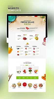 PSD 템플릿 웹템플릿 다이어트 채소 과일 사이트템플릿 파프리카 건강 사람없음 연두색 태블릿 홈페이지 홈페이지시안 샐러드 브로콜리 파인애플 식단 이미지템플릿 음식 초록색 전자제품 스마트기기 열대과일 파일형식