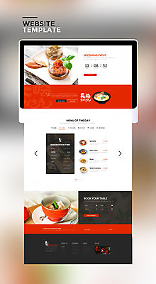 PSD 템플릿 웹템플릿 사이트템플릿 사람없음 빨간색 태블릿 홈페이지 홈페이지시안 덮밥 우동 규동 일본음식 이미지템플릿 음식 컬러 전자제품 스마트기기 면류 파일형식