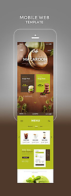 PSD 템플릿 웹템플릿 디자인시안 모바일 디저트 사람없음 연두색 스마트폰 홈페이지 초콜릿 모바일템플릿 모바일웹 아이스커피 마카롱 녹차아이스크림 이미지템플릿 커피 음식 아이스크림 초록색 핸드폰 스마트기기 파일형식