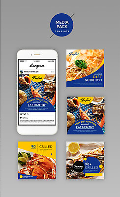 PSD 템플릿 웹템플릿 디자인시안 모바일 새우 사람없음 파란색 세트 홈페이지 다양 꽃게 소라 해산물 생선구이 소셜네트워크 미디어팩 SNS배너 이미지템플릿 컬러 다수 어패류 갑각류 게 구이 생선요리 파일형식