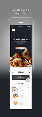 PSD 템플릿 빵 웹템플릿 디자인시안 모바일 사람없음 스마트폰 홈페이지 다양 모바일템플릿 모바일웹 곡물빵 단팥빵 소보루빵 브레첼 이미지템플릿 음식 다수 디저트 핸드폰 스마트기기 파일형식