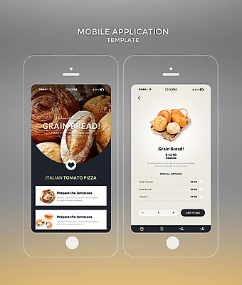 PSD 템플릿 빵 웹템플릿 디자인시안 모바일 사람없음 스마트폰 홈페이지 다양 어플리케이션 모바일템플릿 곡물빵 소보루빵 모바일앱 이미지템플릿 음식 다수 핸드폰 스마트기기 파일형식