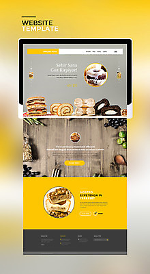 PSD 템플릿 빵 웹템플릿 사이트템플릿 단면 사람없음 태블릿 홈페이지 노란색 홈페이지시안 햄버거 도넛 베이글 롤케이크 크림치즈 이미지템플릿 음식 컬러 디저트 치즈 패스트푸드 전자제품 스마트기기 케이크 파일형식