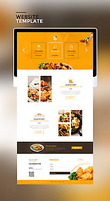 PSD 템플릿 웹템플릿 사이트템플릿 사람없음 태블릿 홈페이지 노란색 치킨 홈페이지시안 튀김 이미지템플릿 음식 컬러 전자제품 스마트기기 닭고기요리 파일형식