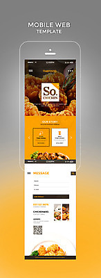 PSD 템플릿 웹템플릿 디자인시안 모바일 사람없음 스마트폰 홈페이지 노란색 치킨 튀김 모바일템플릿 모바일웹 이미지템플릿 음식 컬러 핸드폰 스마트기기 닭고기요리 파일형식