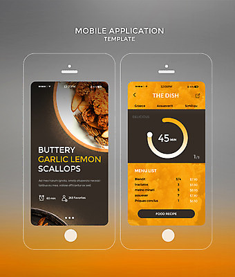 PSD 템플릿 웹템플릿 디자인시안 모바일 그래프 사람없음 스마트폰 홈페이지 노란색 치킨 어플리케이션 모바일템플릿 모바일앱 이미지템플릿 컬러 핸드폰 스마트기기 닭고기요리 파일형식