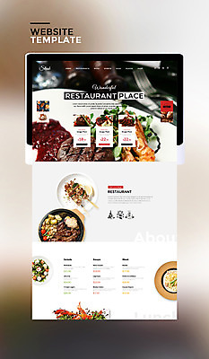 PSD 템플릿 웹템플릿 사이트템플릿 파스타 스테이크 사람없음 태블릿 홈페이지 홈페이지시안 샐러드 꼬치 이미지템플릿 음식 서양음식 전자제품 스마트기기 파일형식