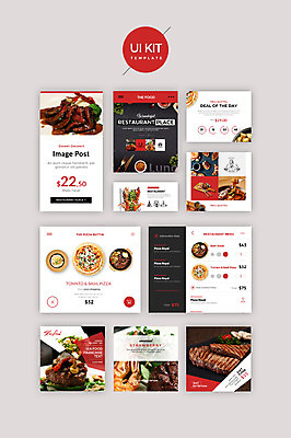 PSD 템플릿 음식 빵 웹템플릿 디자인시안 도마 피자 파스타 스테이크 사람없음 홈페이지 다양 UI UI키트 이미지템플릿 다수 주방용품 패스트푸드 서양음식 파일형식