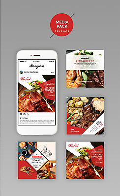 PSD 템플릿 빵 웹템플릿 디자인시안 모바일 파스타 스테이크 사람없음 세트 홈페이지 다양 소셜네트워크 미디어팩 SNS배너 이미지템플릿 음식 다수 서양음식 파일형식
