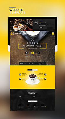 PSD 템플릿 커피 웹템플릿 사이트템플릿 사람없음 태블릿 홈페이지 노란색 홈페이지시안 원두 커피잔 로스팅 이미지템플릿 음료 컬러 잔 전자제품 스마트기기 파일형식