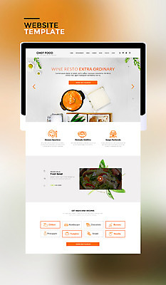 PSD 템플릿 한식 음식 웹템플릿 사이트템플릿 사람없음 태블릿 홈페이지 주황색 홈페이지시안 샐러드 뚝배기 집밥 이미지템플릿 컬러 전자제품 스마트기기 파일형식