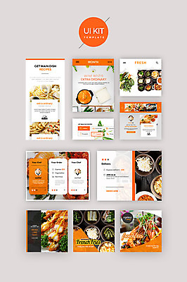 PSD 템플릿 남자 음식 웹템플릿 디자인시안 반찬 요리 성인 세명 30대 홈페이지 요리사 주황색 한국인 UI 집밥 성인남자만 UI키트 이미지템플릿 직업 컬러 사람 동양인 장년 남자만 성인만 파일형식