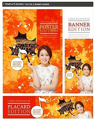 PSD 배너 배너템플릿 여자 가로배너 ZIP 포스터 세로배너 음악 단풍 음표 웃음 여러명 20대 성인 세트 한국인 가을 현수막 오케스트라 음악축제 합창단 템플릿 기호 계절 다수 잎 문화예술 표정 사람 동양인 청년 가로 세로 축제 악단 그룹 합창 파일형식